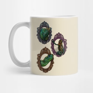 Herp Cameo Trio: Chameleon, Dart Frog, & Viper Mug